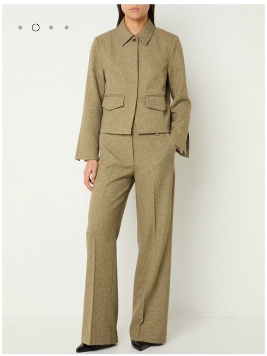 Baum Und Pferdgarten Pants - Baum und pferdgarten Tailored Olive Wide-Leg Pantsuit blazer and pants size 4